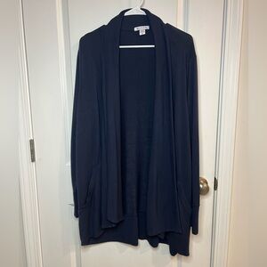 Athleta Pranayama Restore Wrap Open Front Cardigan Sweater Knit Pockets Size XL